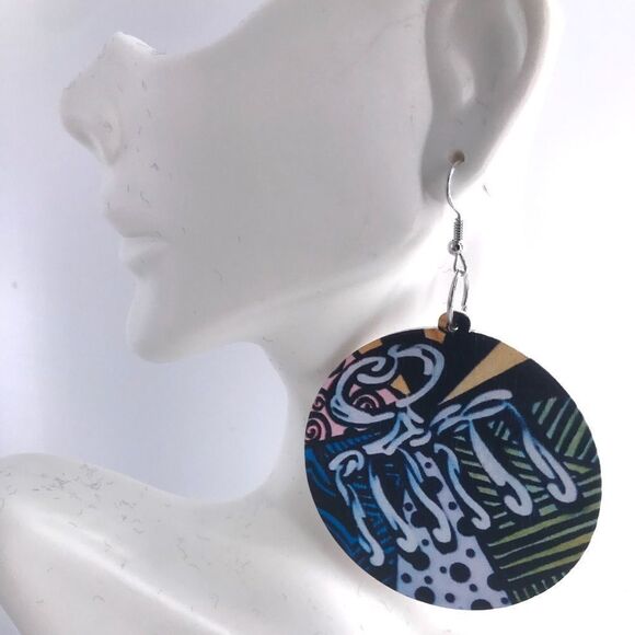 Afro pic Earrings  - Picture 1 of 2